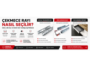 Çekmece Rayı Nasıl Seçilir? Gizli, Bilyalı ve Box Ray Karşılaştırması