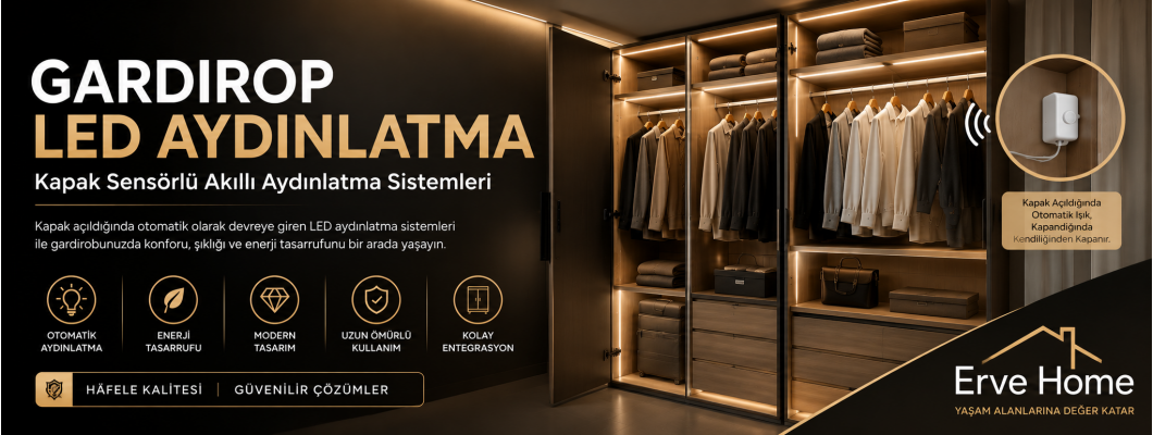 Gardırop LED Aydınlatma Sistemleri Neden Tercih Edilmeli