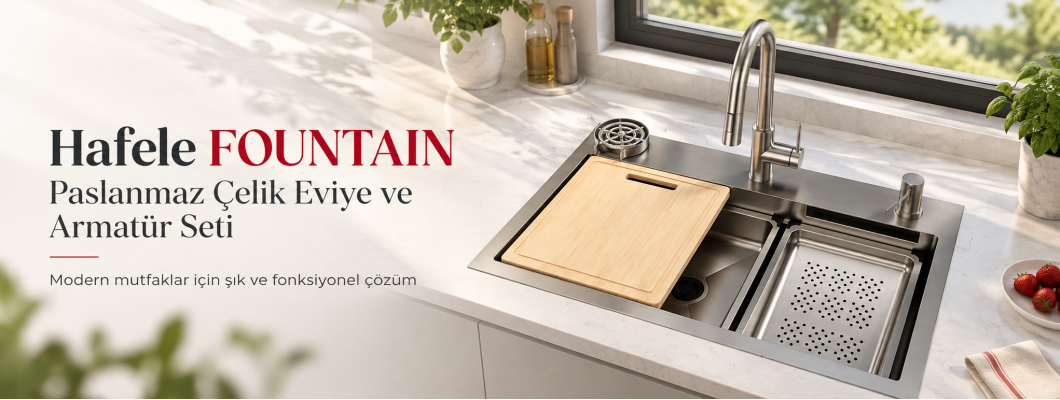 Şelale Eviye Nedir? Hafele FOUNTAIN Özellikleri ve Kullanımı