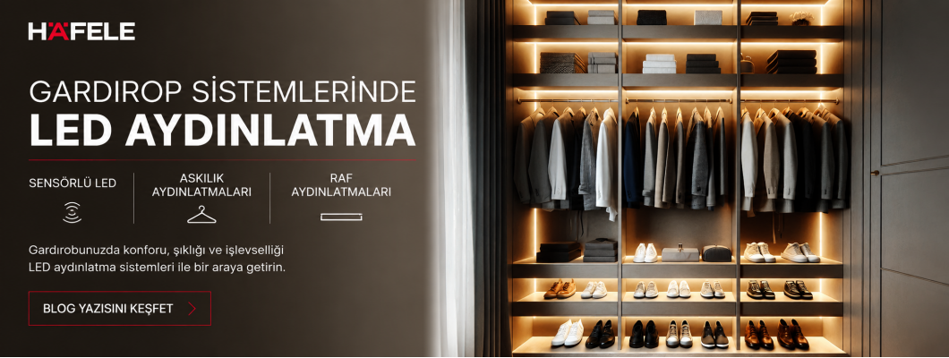 Gardırop Sistemlerinde LED Aydınlatma Rehberi: Sensörlü, Askılık ve Raf Aydınlatmaları