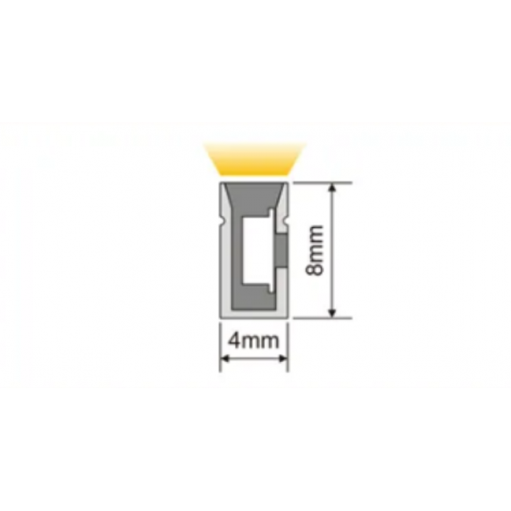 4x8 mm 12V Neon Flex LED 3000K Gün Işığı – Sök Tak Sistem 4 Mt