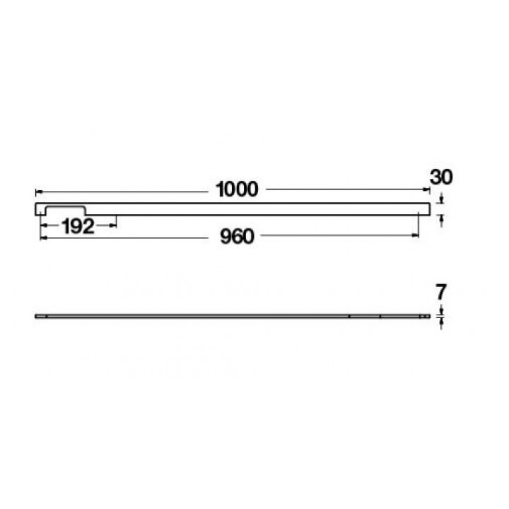 Hafele Mobilya Kulpu Mia Side II 1000 mm Paslanmaz Çelik