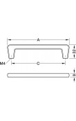 Hafele Mobilya Kulpu H2330 160mm Mat Altın