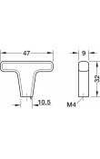Hafele Düğme Kulp  H2335 Mat Altın