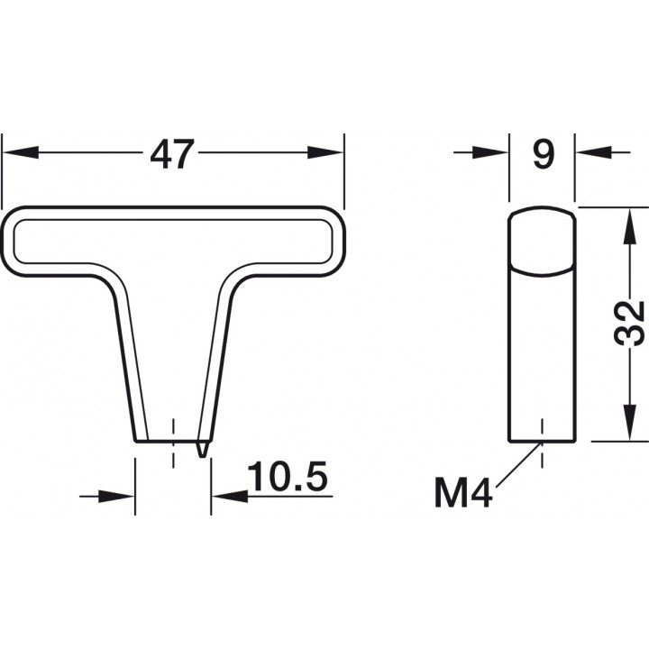 Hafele Düğme Kulp  H2335 Mat Altın