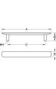 Hafele Mobilya Kulpu H2380 160mm Mat Altın