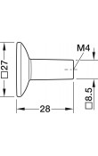 Hafele Düğme Kulp H2385 Mat Altın