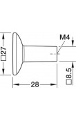 Hafele Düğme Kulp H2385 Paslanmaz Çelik