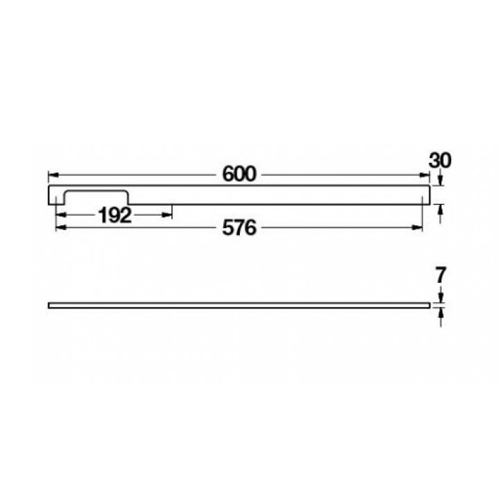 Hafele Mobilya Kulpu Mia Side II 600mm Parlak Krom