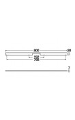 Hafele Mobilya Kulpu Mia II 800mm Parlak Krom