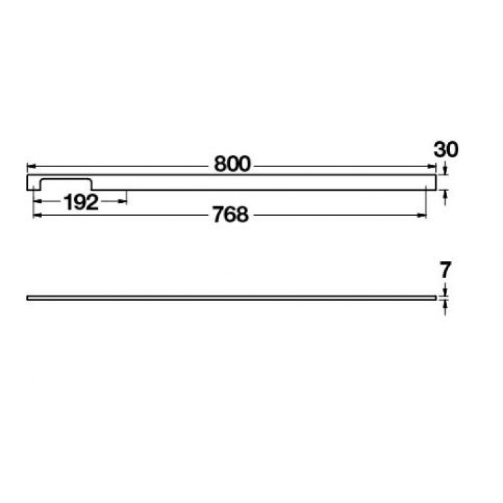Hafele Mobilya Kulpu Mia Side II 800 mm Paslanmaz Çelik