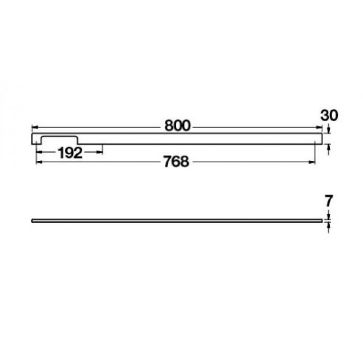 Hafele Mobilya Kulpu Mia Side II 800mm Parlak Krom