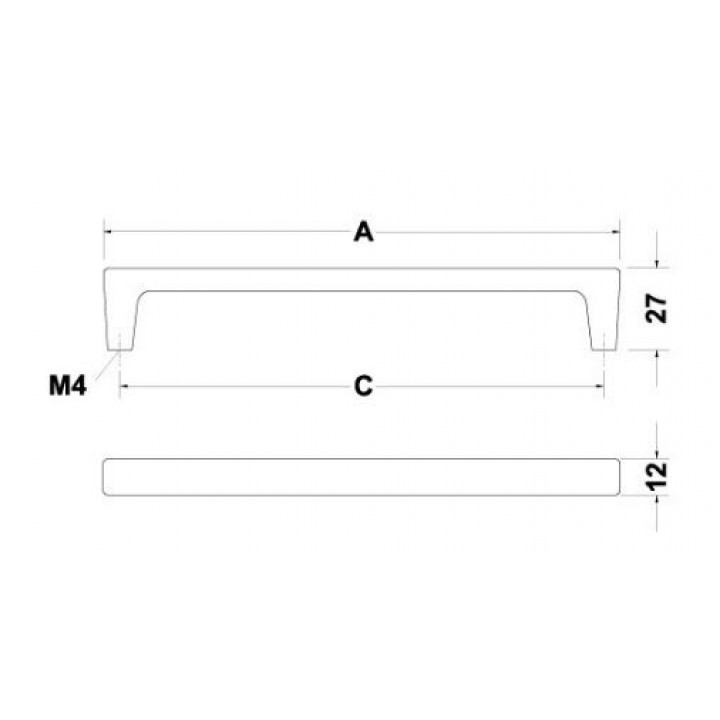 Hafele Mobilya Kulpu H2125 160mm Paslanmaz Çelik 