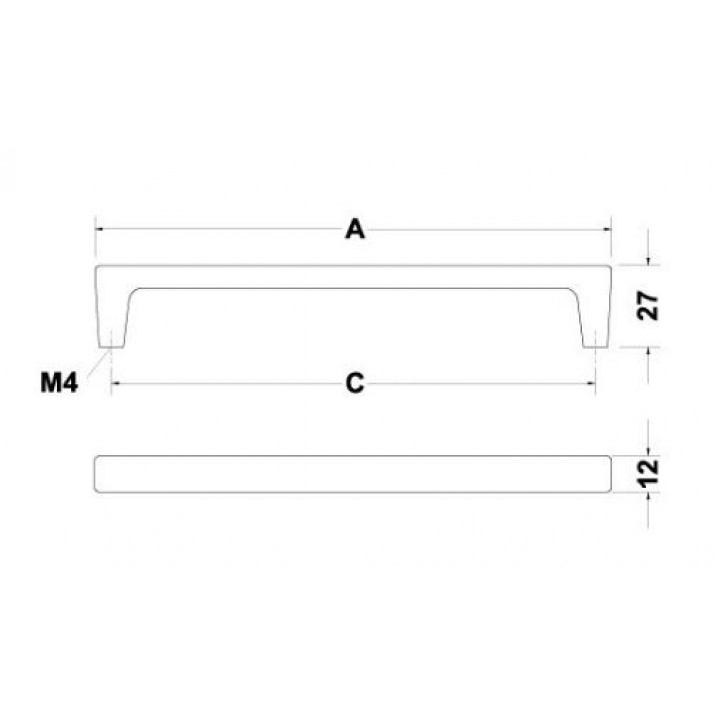 Hafele Mobilya Kulpu H2125 160mm Parlak Krom