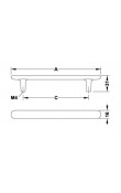 Hafele Mobilya Kulpu H2135 128mm Mat Altın