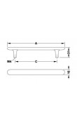 Hafele Mobilya Kulpu H2135 160mm Paslanmaz Çelik