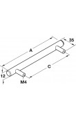 Hafele Mobilya Kulpu Lindsey III 160mm Mat Siyah