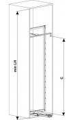 Hafele Boy Kiler Seti Tandem Solo Arena Pure Sepet Antrasit 600/1700mm
