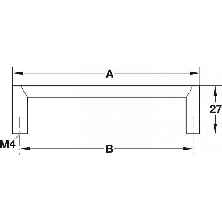Hafele Mobilya Kulpu Brocke 224mm Paslanmaz Çelik