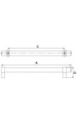 Hafele Mobilya Kulpu Brıdge 160mm Paslanmaz Çelik