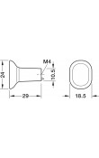 Hafele Düğme Kulp Deco H2325 Paslanmaz Çelik