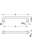 Hafele Mobilya Kulpu Edna 160mm Parlak Krom