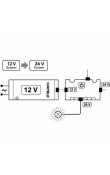 Hafele Loox5 Dönüştürücü 12 V - 24 V 60 W 6 Çıkışlı Siyah