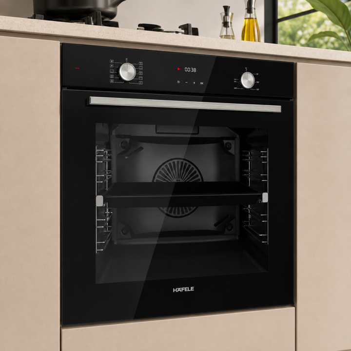 Hafele Ankastre Fırın Orion 10F 60cm Siyah Cam