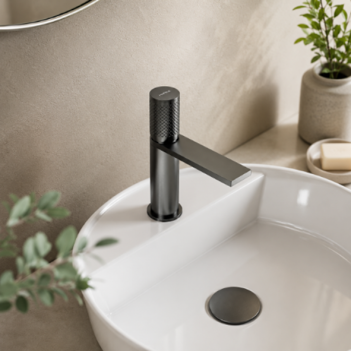 Hafele DEVON Lavabo Bataryası Titanyum
