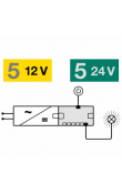 Hafele Loox5 Dönüştürücü 12 V - 24 V 60 W 6 Çıkışlı Siyah