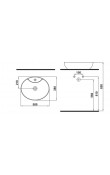 Hafele Lotus Tezgah Üstü Çanak Banyo Lavabosu Parlak Beyaz 500x415x135 mm