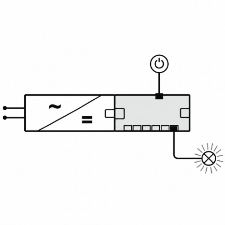 Hafele Loox5 6 Çıkışlı Sensör Girişli Dağıtıcı 24 V 120 W Siyah