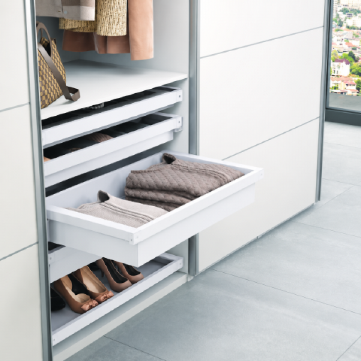Hafele Dress Line Gardırop Çekmecesi 600 mm Beyaz