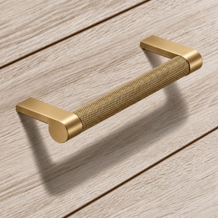 Hafele Deco H2510 Akslı Kulp 128 mm Mat Altın
