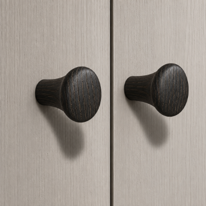 Hafele Deco H2525 Düğme Kulp 27 mm Siyah Meşe