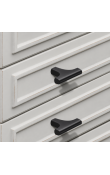 Hafele Déco H2535 Düğme Kulp 47 × 9 mm Mat Siyah