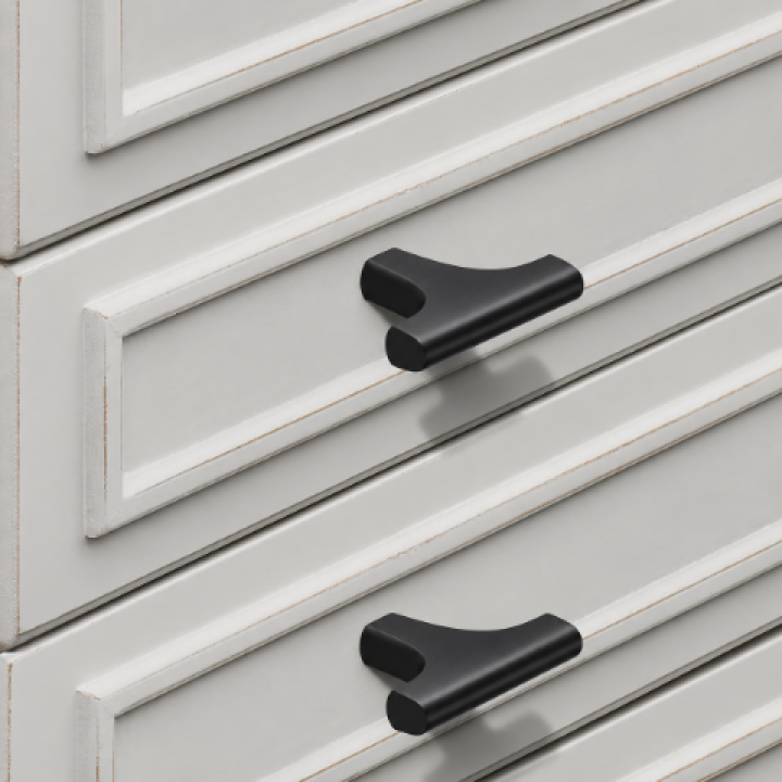 Hafele Déco H2535 Düğme Kulp 47 × 9 mm Mat Siyah