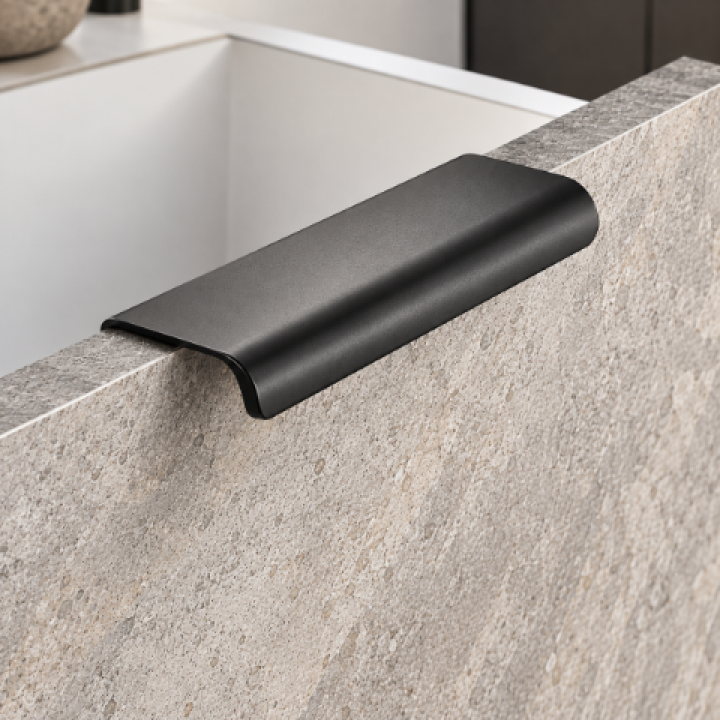 Hafele Deco H2550 Entegre Kulp 128 mm Mat Siyah