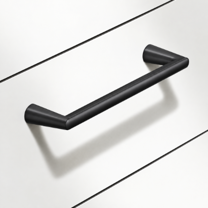 Hafele Deco H2565 Akslı Kulp 128 mm Mat Siyah
