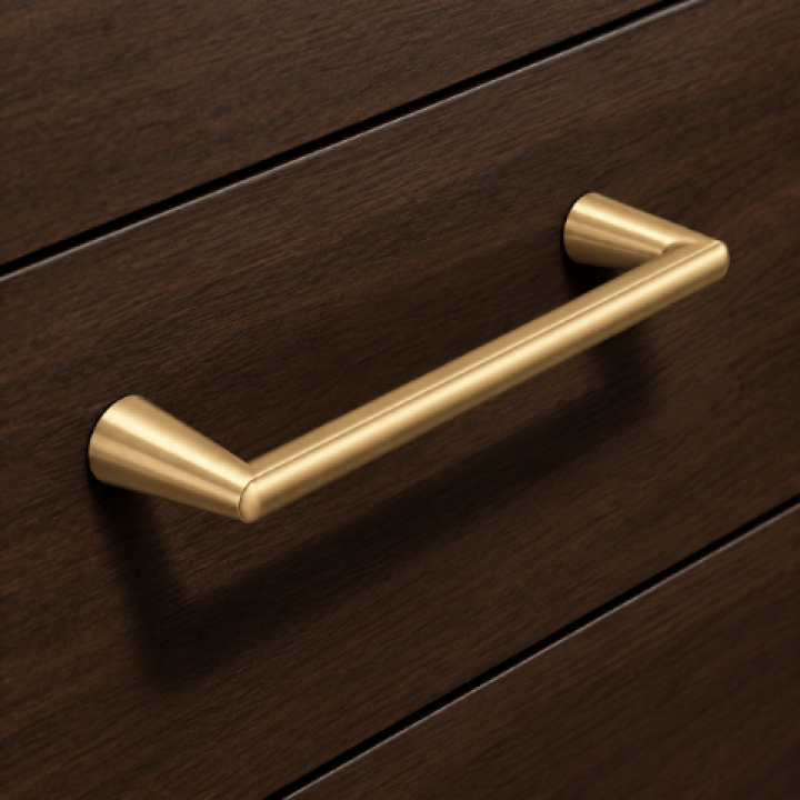 Hafele Deco H2565 Akslı Kulp 128 mm Mat Altın