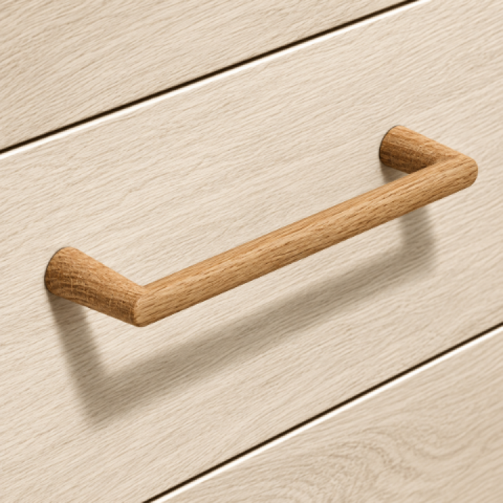 Hafele Deco H2565 Akslı Kulp 128 mm Doğal Meşe