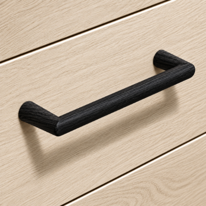 Hafele Deco H2565 Akslı Kulp 128 mm Siyah Meşe