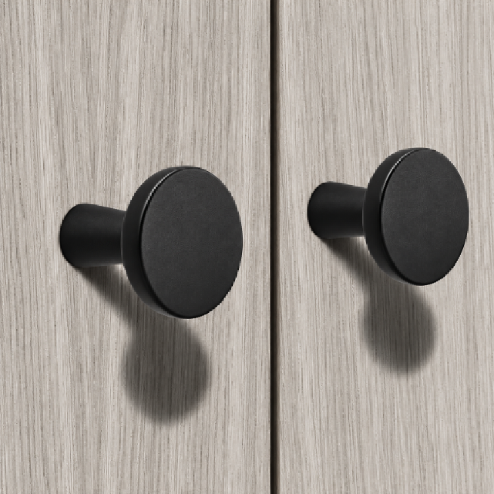 Hafele Deco H2570 Düğme Kulp 31,5 mm Mat Siyah
