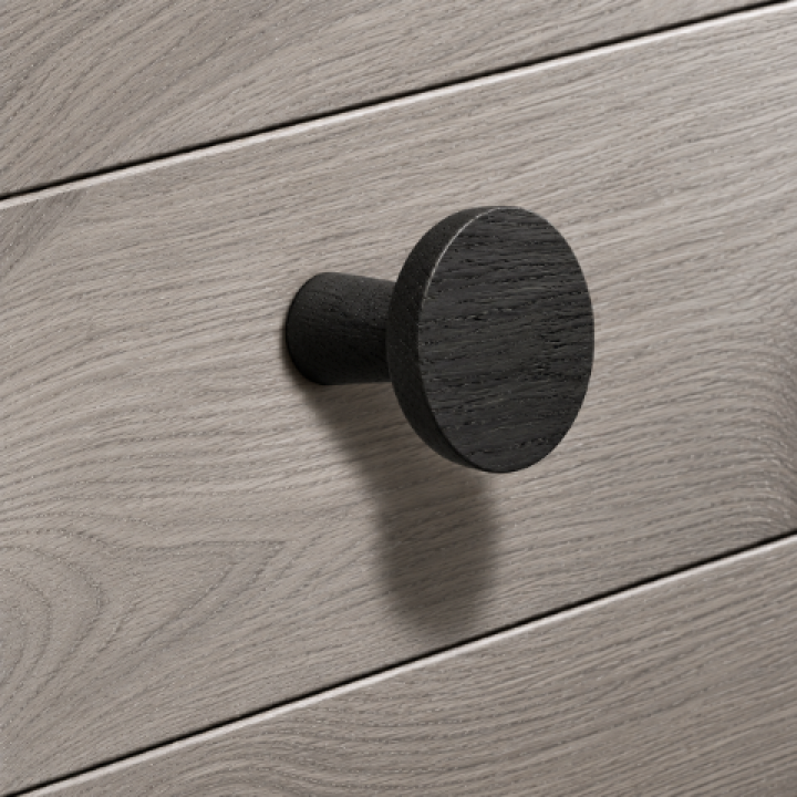 Hafele Deco H2570 Düğme Kulp 32 mm Siyah Meşe