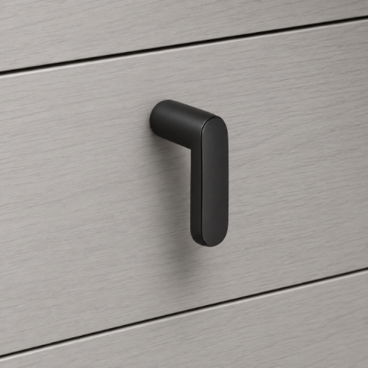 Hafele Deco H2375 Düğme Kulp 37×12 mm Mat Siyah