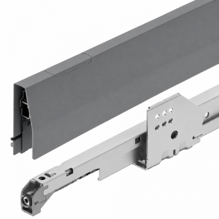 Hafele Matrix Box P Yavaşlatıcılı Kare Bordürlü Çekmece Seti 400 mm Antrasit