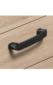 Hafele Deco H2395 Akslı Kulp 128 mm Mat Siyah