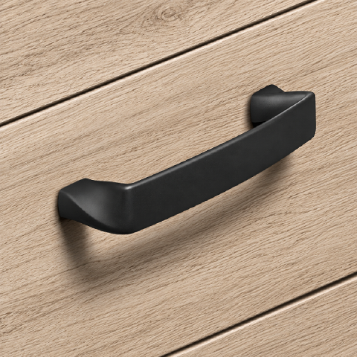 Hafele Deco H2395 Akslı Kulp 128 mm Mat Siyah