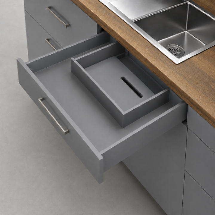 Hafele Matrix Box P Yavaşlatıcılı Eviye Altı Çekmece Sistemi 350 mm Antrasit