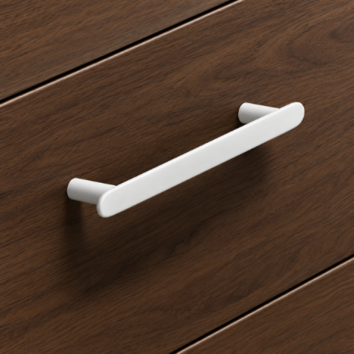Hafele Deco H2135 Akslı Kulp 128 mm Mat Beyaz